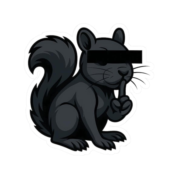 Funny Secret Squirrel Sticker for Military Veterans, Air Force Airmen, Army Soldiers, Navy Sailors, Top Secret Clearance, Federal Contractor