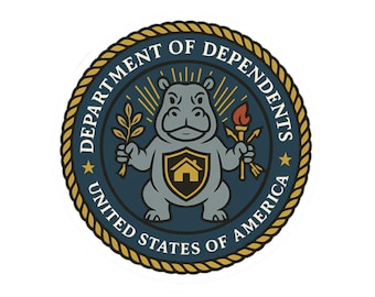 Funny Military Spouse Sticker Department of Dependents - Gift for Military Families, Deployment Humor, Military Life Decal