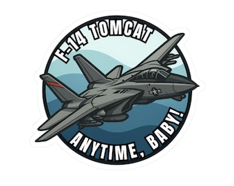 （値下げ）TOP GUN　＆　トムキャット飛行隊スティッカー他 軍用航空ファン向けのおもしろいF-14トムキャットステッカー
