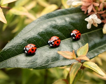 Ladybug Pin - Handmade Clay Bug Jewelry - Gifts, Brooches,