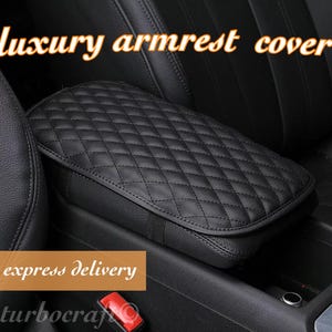 Luxe auto-armsteunhoes van PU-leer – zachte beschermer middenconsole met klassieke stiksels