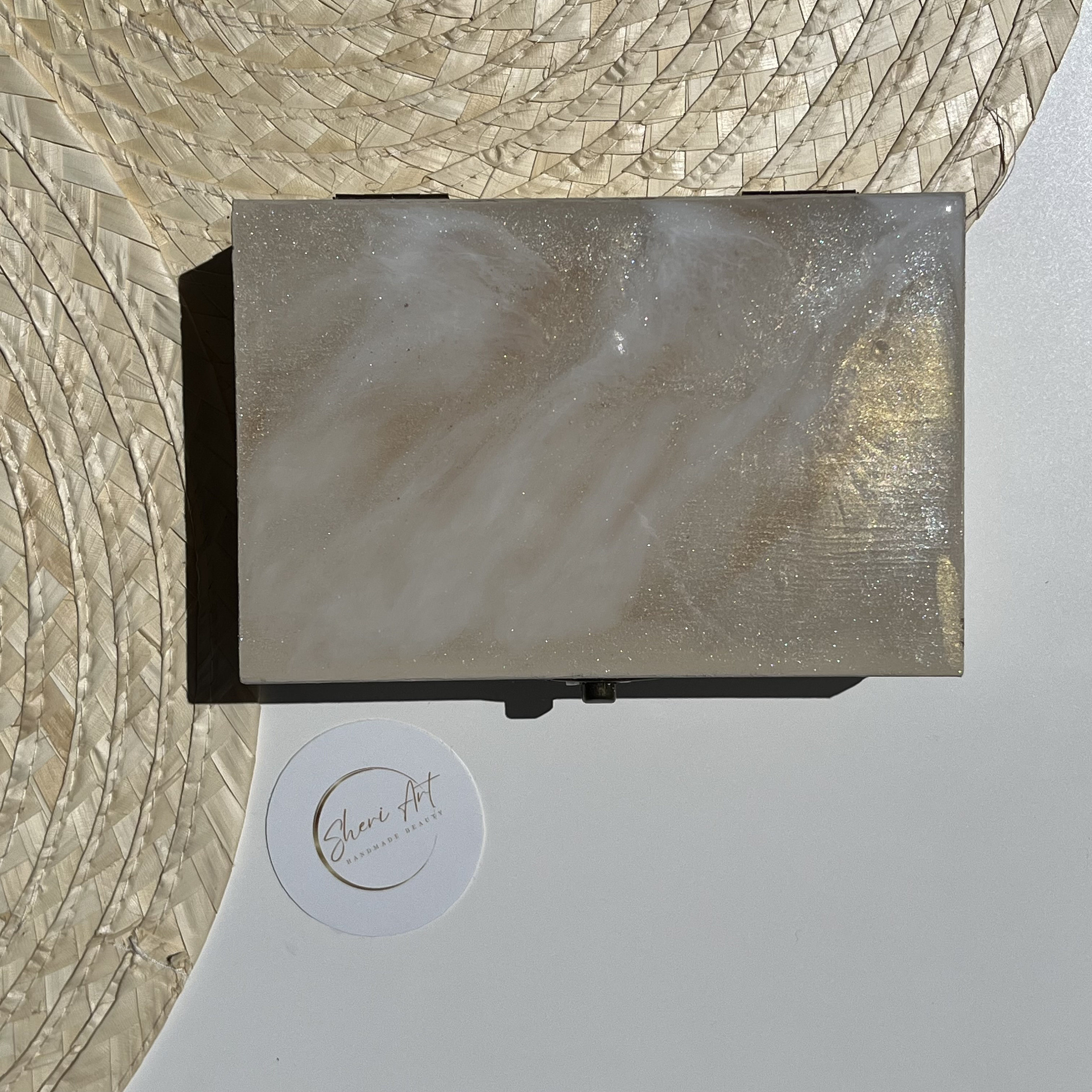 Stone Design Jewelry Box, Resin Art Jewelry Box, Jewelry Box, Resin Box