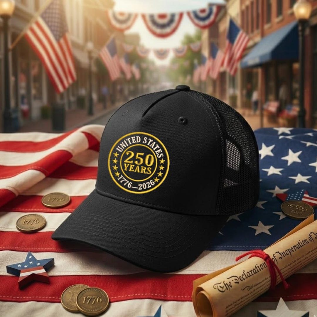 Custom United States 250 Years Patriotic Anniversary Trucker Hat 1776 ...