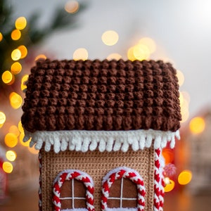 Amigurumi pattern crochet Gingerbread House, Christmas house decor, Pattern Gingerbread House, Crochet house, Amigurumi house, PDF tutorial image 6