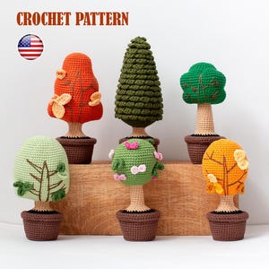 Amigurumi Tree Crochet Pattern, Forest Set (PDF Tutorial)