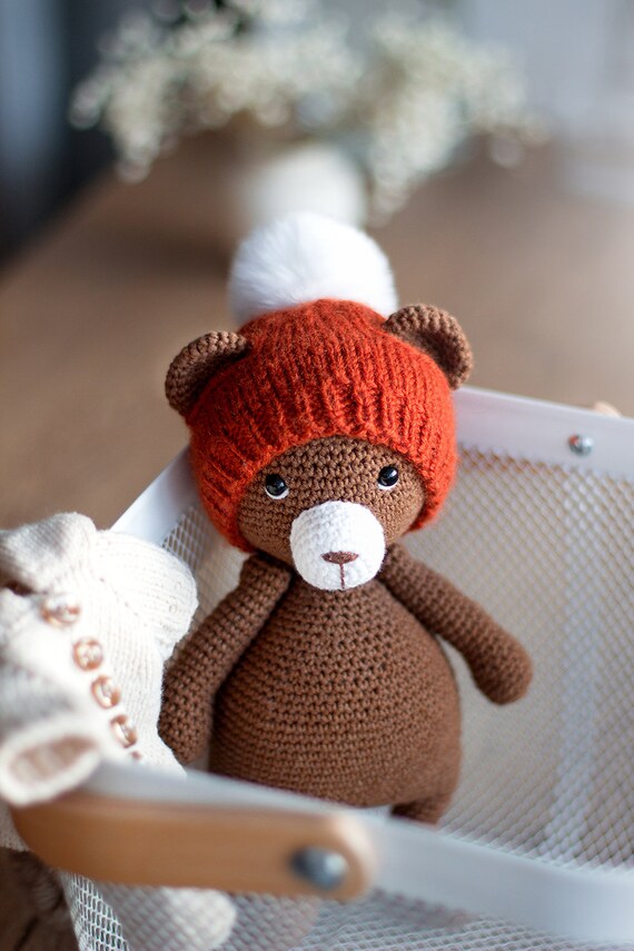編みぐるみクマの編み図、編み物服（PDFチュートリアル） - Etsy 日本