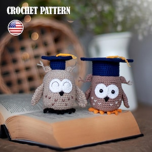 Crochet pattern Owl, Halloween decor, graduation decorations (PDF Tutorial)