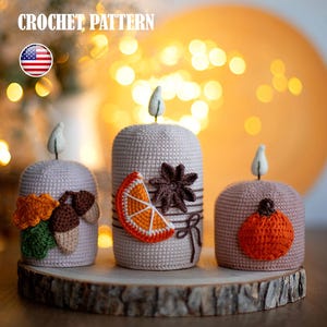 Crochet pattern Candles, autumn decorations home, Amigurumi Set decor (PDF Tutorial)