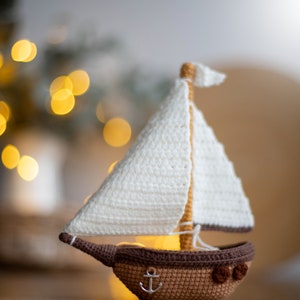 Pattern crochet Sailboat, Pattern Sailboat, Crochet boat pattern, pattern marine vessel, Amigurumi sailboat, sailboat crochet, PDF tutorial image 2