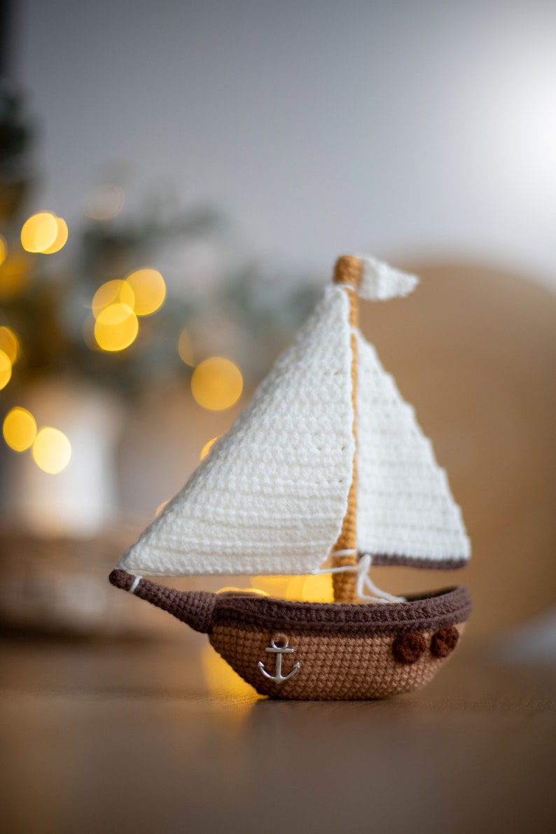 Pattern crochet Sailboat, Pattern Sailboat, Crochet boat pattern, pattern marine vessel, Amigurumi sailboat, sailboat crochet, PDF tutorial image 2