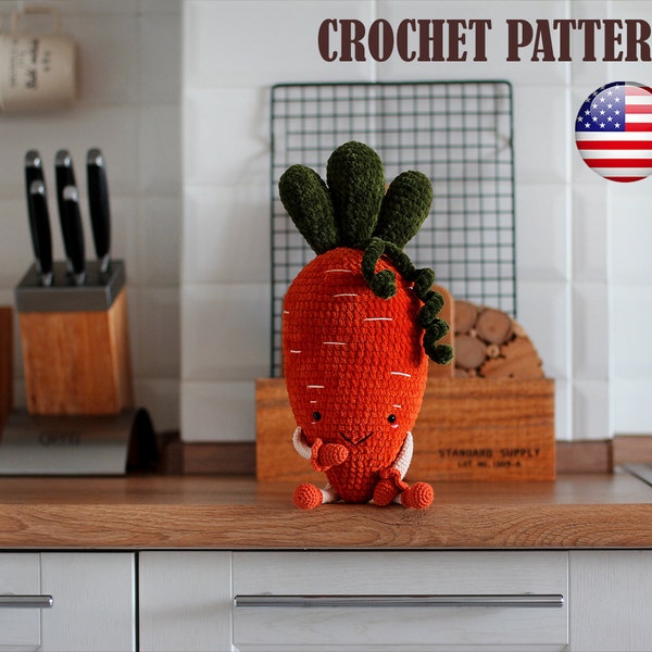 Amigurumi pattern crochet plus Carrot, Amigurumi Carrot, Crochet Carrot, Pattern Carrot, PDF tutorial