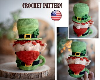 Patrón Amigurumi crochet Taza Leprechaun, Amigurumi Leprechaun, Taza Amigurumi, Patrón Leprechaun, Patrón taza, Tutorial PDF