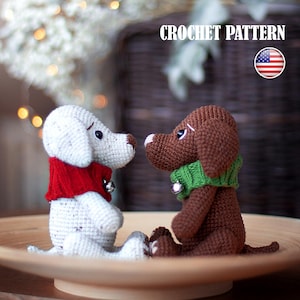Amigurumi Crochet Dog Pattern, Snood Outfit (PDF Tutorial)