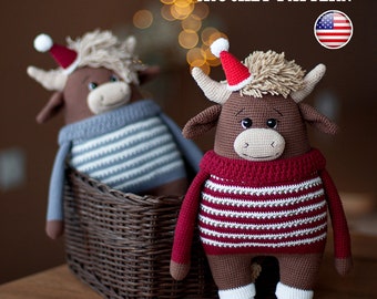 Amigurumi pattern crochet Bull, Amigurumi Bull, Crochet pattern Bull, PDF tutorial