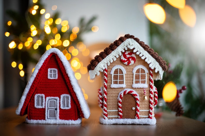 Amigurumi pattern crochet Gingerbread House, Christmas house decor, Pattern Gingerbread House, Crochet house, Amigurumi house, PDF tutorial image 10