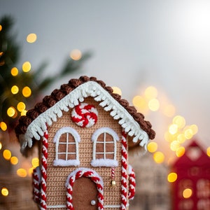 Amigurumi pattern crochet Gingerbread House, Christmas house decor, Pattern Gingerbread House, Crochet house, Amigurumi house, PDF tutorial image 2