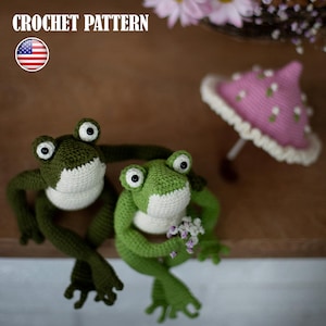 Amigurumi Frosch und Regenschirm Häkelanleitung (PDF-Anleitung)