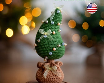 Pattern crochet Christmas tree in the bag, Amigurumi Christmas tree, Pattern Christmas tree, Crochet bag, ornaments tree, PDF tutorial