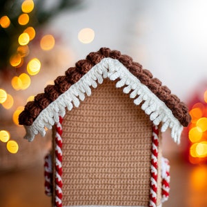 Amigurumi pattern crochet Gingerbread House, Christmas house decor, Pattern Gingerbread House, Crochet house, Amigurumi house, PDF tutorial image 5