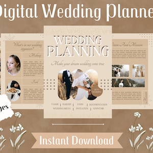 13 Page Digital Wedding Planner | Minimalist Wedding Planning Book | Wedding Itinerary | iPad Wedding Planner |