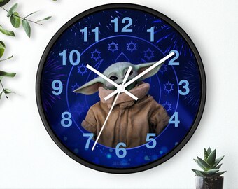 Disney Star Wars Baby Yoda Wall Clock - Disney Toy Decor, Gift Clock, Walls Clock, Clock Wall Clocks, Sanvalentine Gift, Silent wall clock