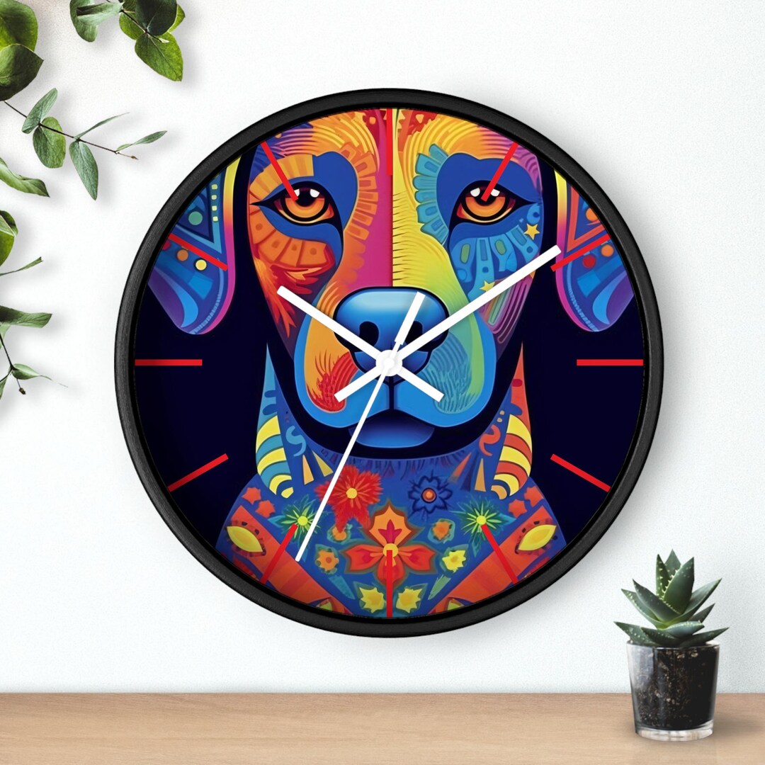 Dog Clock Design, Gift Clock, Walls Clock Clock, Clock Wall Clocks, Pet ...