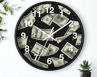 Dollars WallClock Gift Clock, Walls Clock Clock, Dollars Wall Clocks, Clock for him, Sanvalentine Gift, Dollars Clock,  wall clock