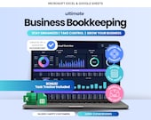 Bookkeeping Spreadsheet Small Business Finance Tracker Excel Easy Income & Expense Template Google Sheets Profit and Loss Accounting Sales
