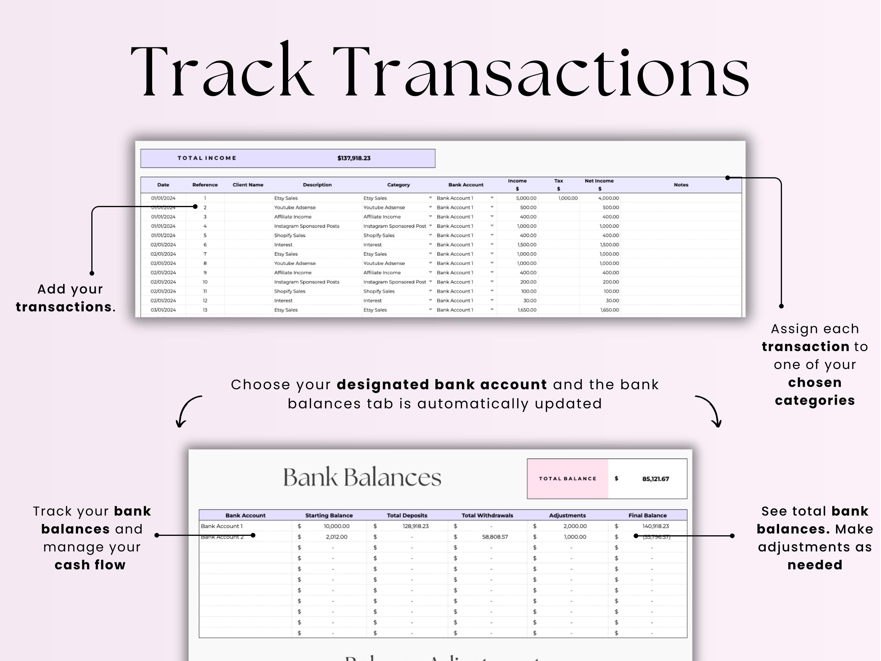 Home Baker Recipe Cost Pricing Calculator Bookkeeping Spreadsheet Excel ...