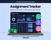 Assignment Tracker Spreadsheet 2026 Google Sheets Digital Student Planner Excel Homework Exam Assessment Planner Academic College Calendar