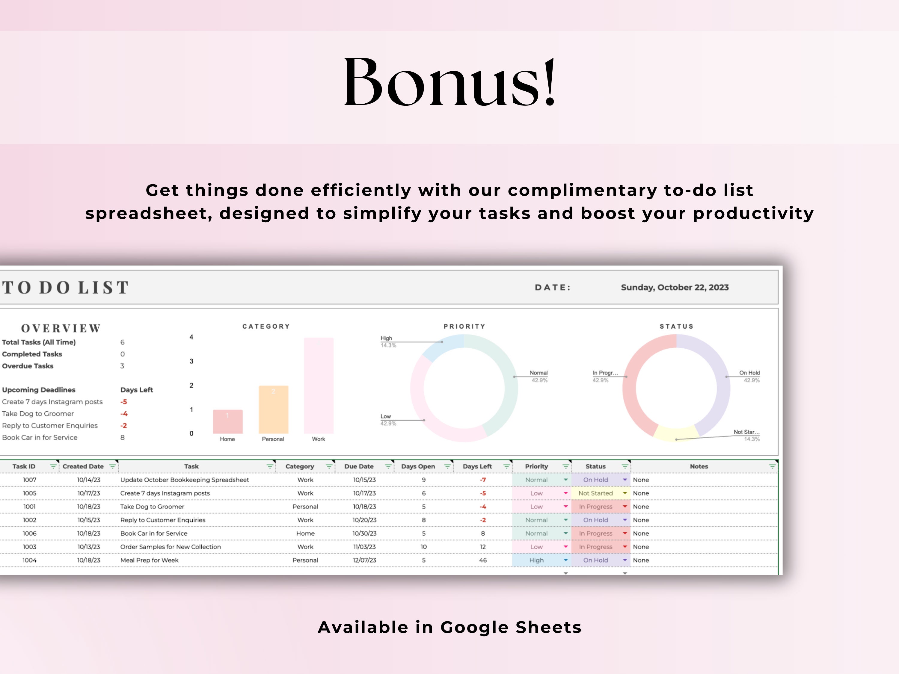 Easy Bookkeeping Spreadsheet Template for Beauty Business, Google ...