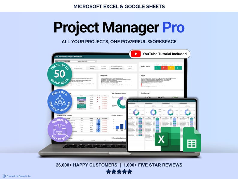Project Management Spreadsheet Excel Team Task Tracker Google Sheets ...