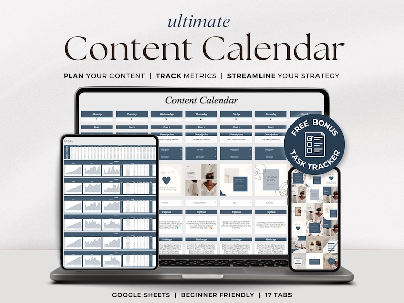 2026 Social Media Content Planner Spreadsheet, Digital Content Schedule ...