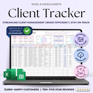Kunden-Tracker-Arbeitsblatt, Kundenmanagement-Tool Google Sheets Excel, Small Business Digital crm Tracking-Arbeitsblatt, Bleiverkaufslog