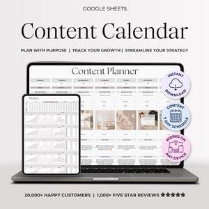 Google Sheets Content Calendar for Social Media, Yearly Content Planning Spreadsheet, Post Scheduler Template, Monthly Post Batch Content