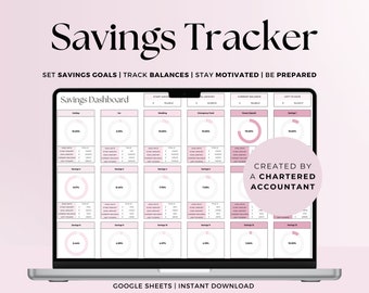 Ersparnisse-Tracker, sinking Funds Tracker Tabelle für Google Sheets, Geld-Ersparnisplaner, Ziel-Tracker-Planung, persönliches Budget-Tool