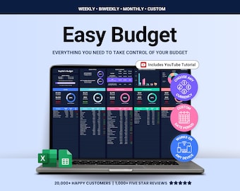 Monthly Budget Spreadsheet Excel Easy Budget by Paycheck Google Sheets Biweekly Budget Planner Expense Tracker Digital Personal Budget