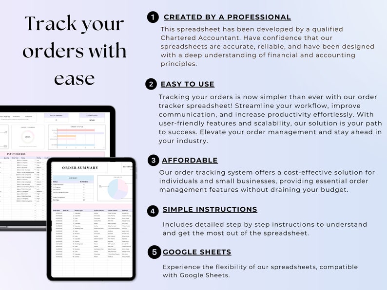 Order Tracker Spreadsheet, Home Baker Business Order Log Template