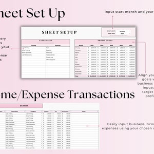Easy Bookkeeping Spreadsheet Template for Beauty Business, Google ...