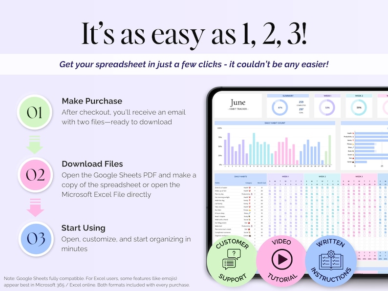 Habit Tracker Daily Weekly Monthly Spreadsheet 2026 Habit Tracking Template Goal Tracker Google Sheets ADHD Printable Habit Planner Excel image 9