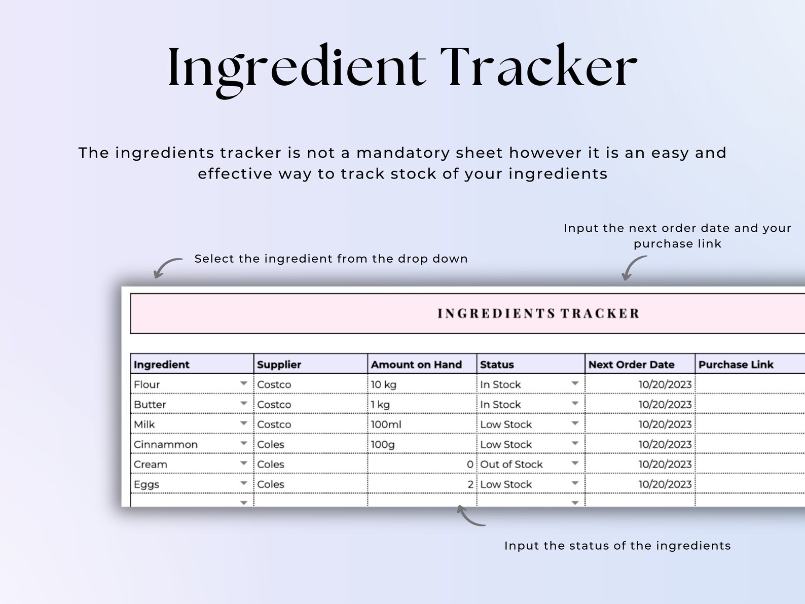 Easy Recipe Cost and Pricing Calculator, Food Business Costing Template ...
