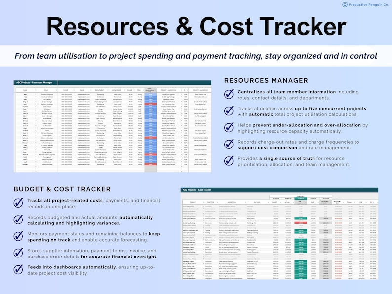 Project Management Spreadsheet Excel Team Task Tracker Google Sheets ...