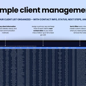 Foglio di calcolo per il monitoraggio dei clienti, modello Excel CRM, modello Google Sheets, modello per la gestione dei clienti, CRM per piccole imprese, dashboard delle vendite, fattura, monitoraggio dei lead immagine 6
