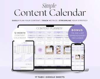 Small Business 2025 Content Calendar, Daily Social Media Content Planner Google Sheets, Social Media Post Scheduler, Monthly Batch Content