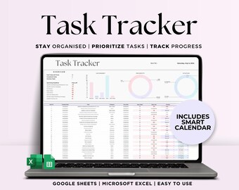To-do List Template Spreadsheet Task Tracker Google Sheet Digital ...