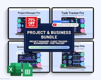 Task Tracker Spreadsheet Client Tracker CRM Excel Project Management Template Google Sheets Small Business Bookkeeping Template Lead Tracker