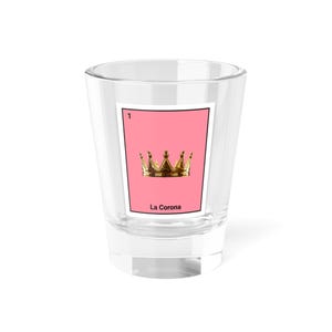 La Corona Schnapsglas, süßes Schnapsglas, Whisky Schnapsgläser, mexikanisches Bingo, la Loteria, mexikanische Krone, spanisches Bingo, Borracho, Mariachi Charro,