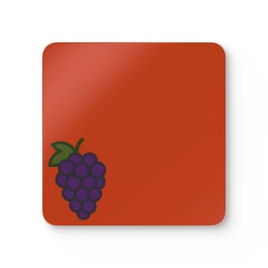 Grape Expectations Onderzetters Juicy Pop Art Fruit Vibes (4 st) voor gedurfde tafels en barwagens