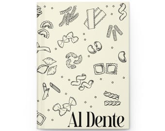 Al Dente Hardcover Journal,gift for chef,chef book,blank recipe book,custom recipe book,blank recipe journal,hospitality gift,pasta chef