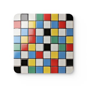 Mosaic Coaster Set/rubiks cube gift/groovy glasses/cocktail coasters/bachelorette coaster/hospitality gift/bourbon coasters set